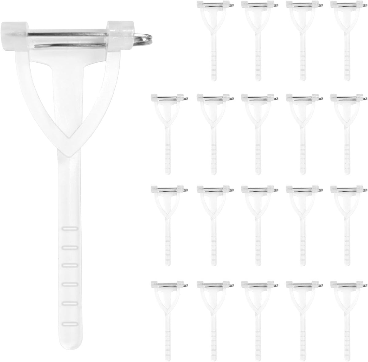 20Pcs Boutonniere Pins,Plastic Corsage Clips T-Shaped Boutonniere Clips for Weddings,Birthday,Festivals Floral Arrangement Fasteners for Suits,Formal Wear(White)