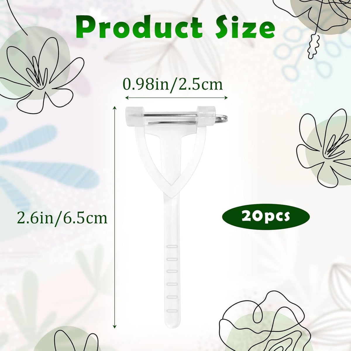 20Pcs Boutonniere Pins,Plastic Corsage Clips T-Shaped Boutonniere Clips for Weddings,Birthday,Festivals Floral Arrangement Fasteners for Suits,Formal Wear(White)