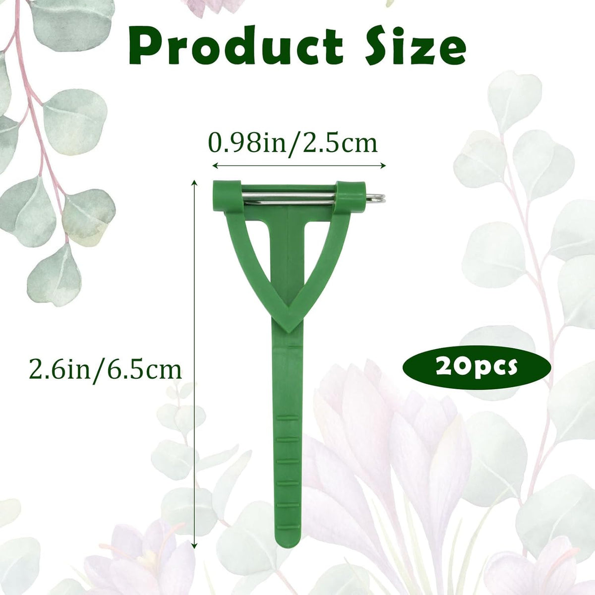 20Pcs Boutonniere Pins,Plastic Corsage Clips T-Shaped Floral Fasteners for Weddings,Proms & Events - Fabric-Safe Wedding Boutonniere Holders for Flowers,Birthday,Festivals(Green)