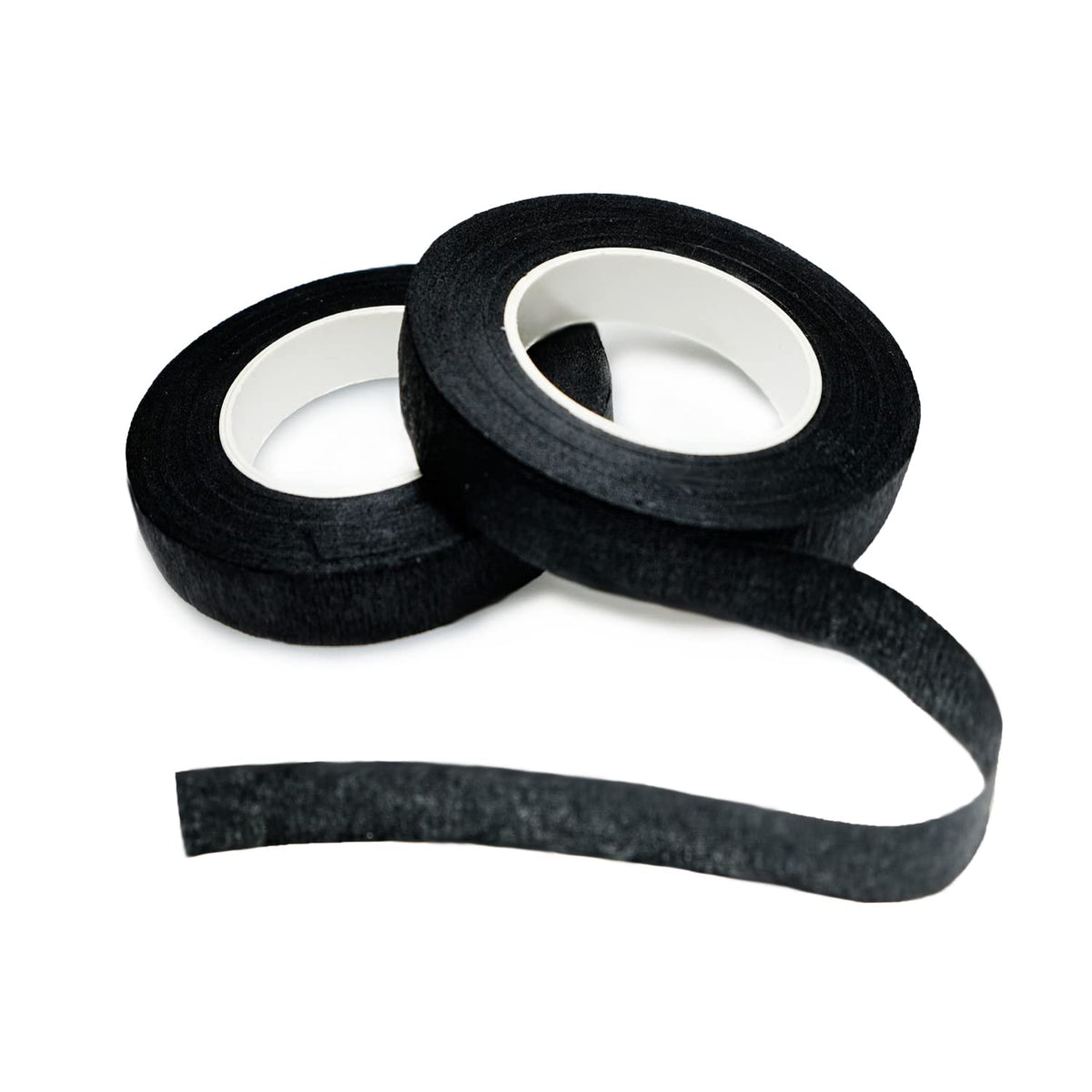 Floral Tape 1/2inch Black Flower Tape for Bouquets Floral Arranging Stem Wrap Craft (Black 2roll, Total 60yards)
