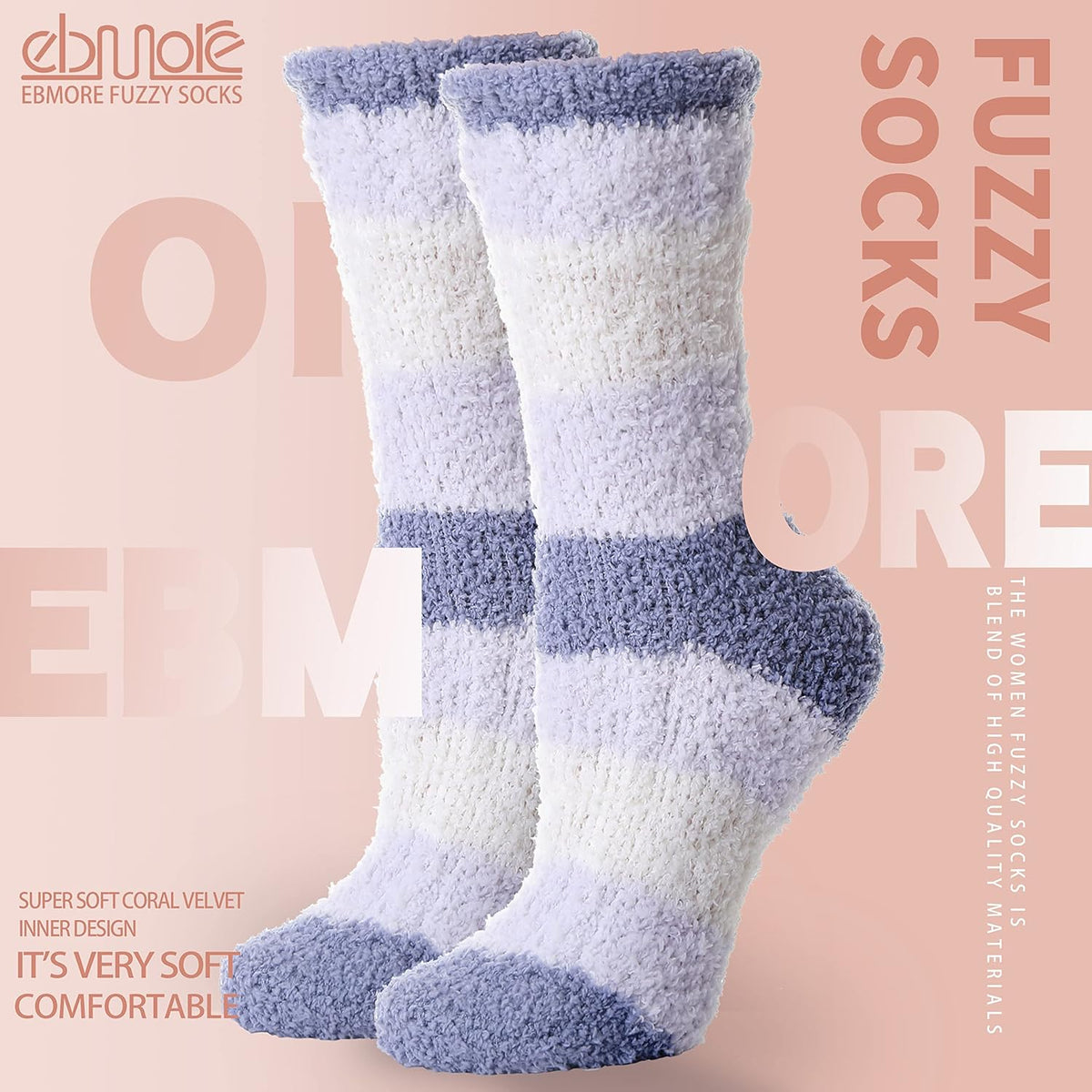 Womens Fuzzy Socks Fleece Fluffy Cabin Plh Warm Sleep Soft Cozy Winter Adult Socks