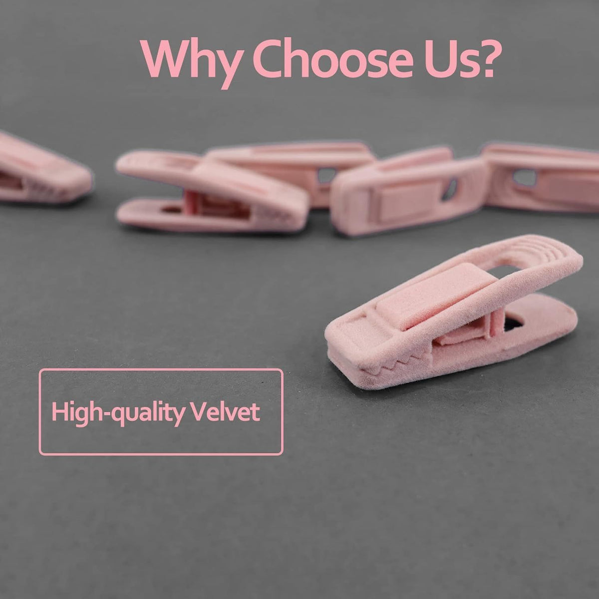 Light Pink Velvet Hangers - Strong Finger Clips for Thin Hangers, Perfect for Suits, Skirts, Pants & Baby Clothes