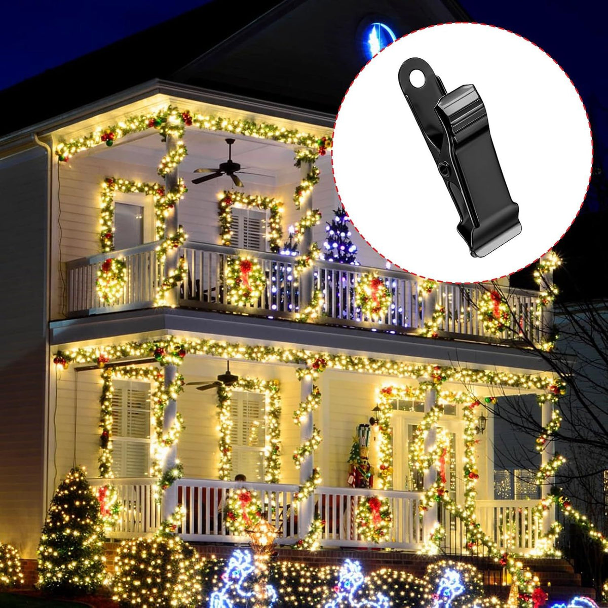 30 PCS Black Mini Clips for Crafts, 1.58 Inch X 0.5 Inch Metal Alligator Clamps, Sturdy Spring Clips, Hanging Crocodile Clips for Wires Photo Snacks Paper Christmas DIY Decoration