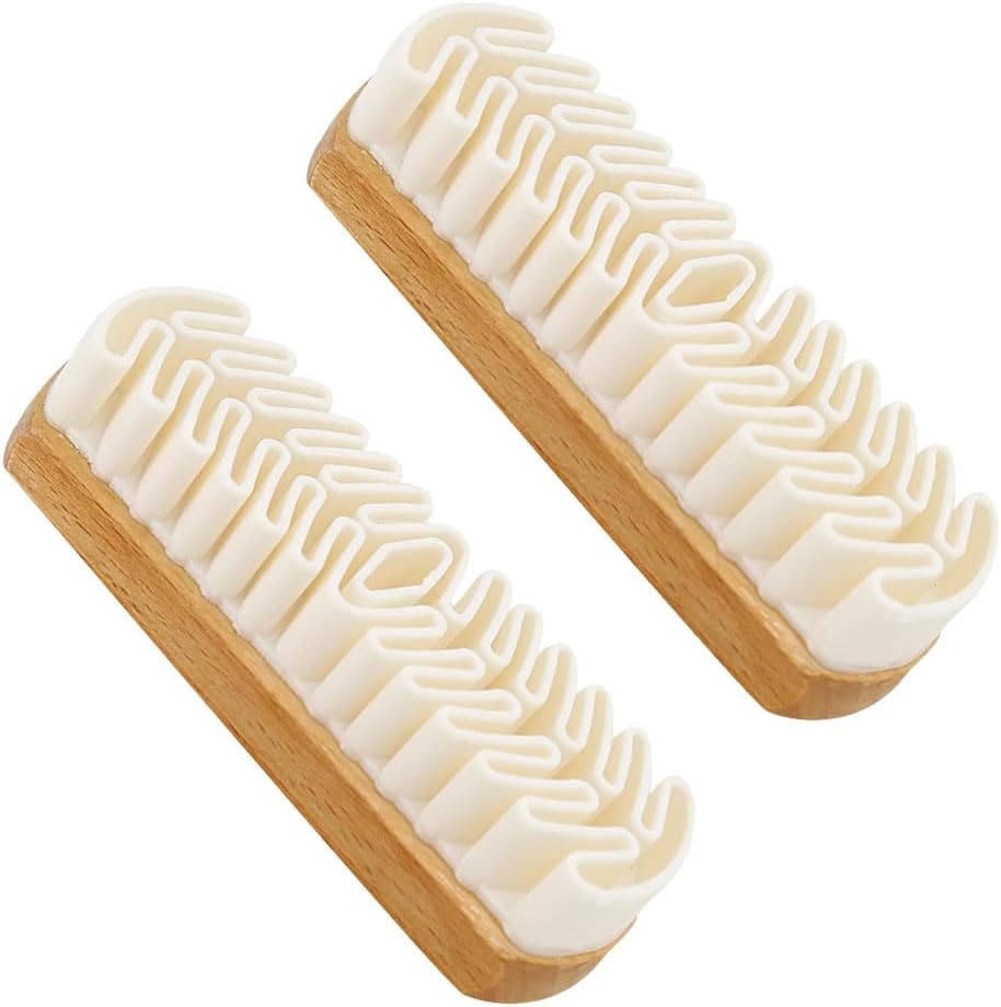 Suede Shoe Brush, Rubber Polish Eraser with Soft Bristle Brush for Suede Cleaner and Nubuck Brush (2 pcs)