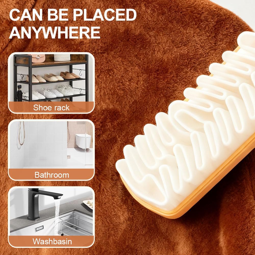 Suede Shoe Brush, Rubber Polish Eraser with Soft Bristle Brush for Suede Cleaner and Nubuck Brush (2 pcs)