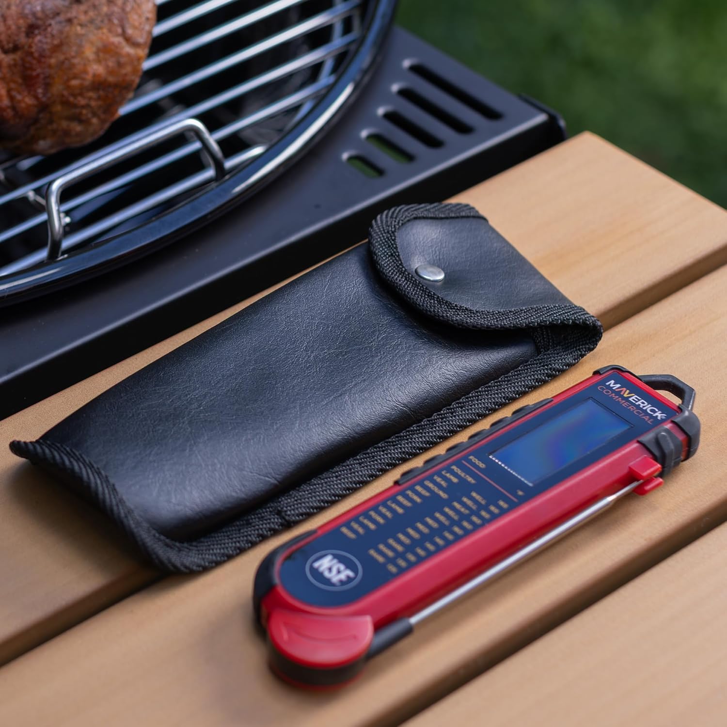 Protective Leather Case for PT-100 Thermocouple Thermometer – Ctom-Fit Holder with Snap-Close Cover, Belt Loop & Padded Interior for Professional e