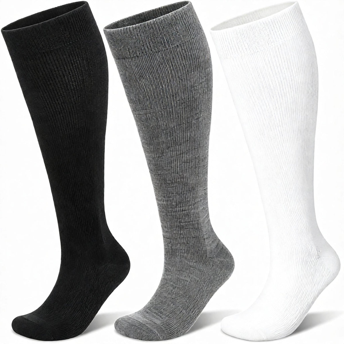Merino Wool Compression Socks for Women & Men 20-30 mmHg Knee High Graduated Support Socks for Nurses Pregnancy Travel