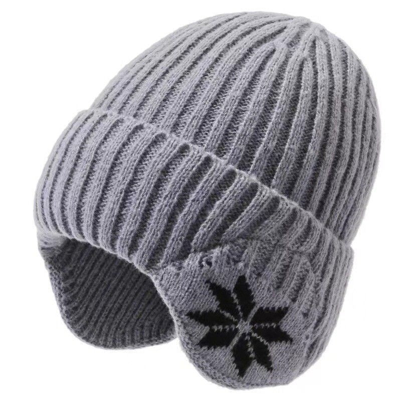 Winter Thick Fleece Lined Ear Protection Hat - Thermal Knit Beanie for Men Women - Warm Skull Cap for Cycling Outdoor Running - Black