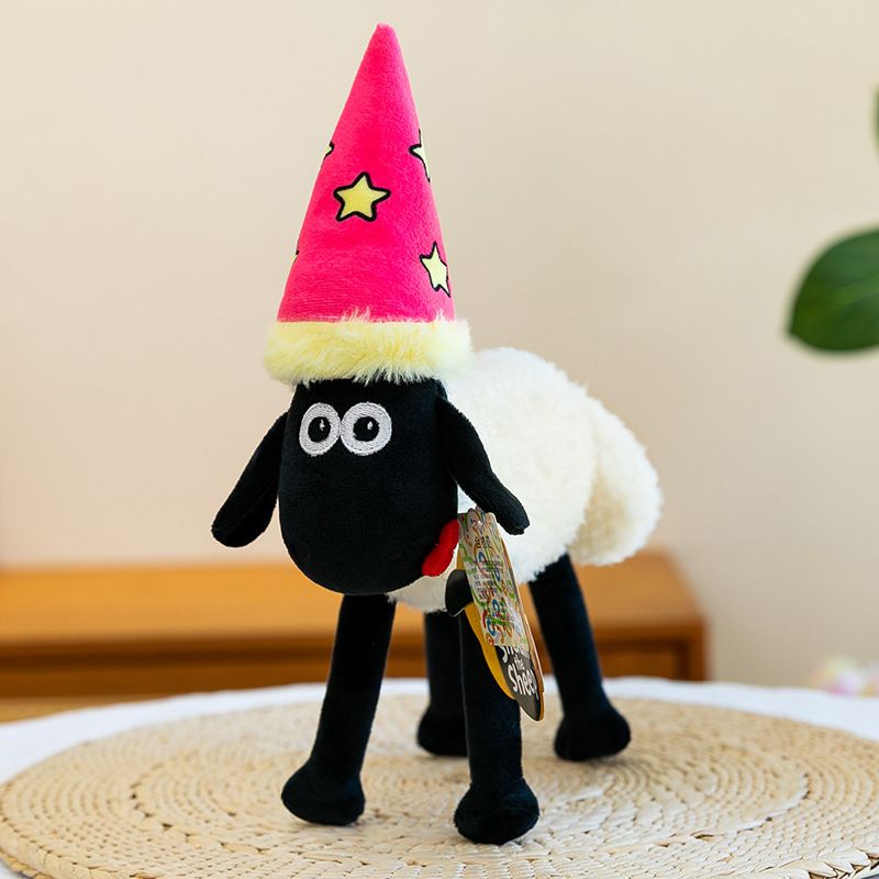 Cute Shaun the Sheep Plush Toy - Soft Stuffed Celebrating Sheep Doll - Adorable Animal Plushie for Birthday Gift - Shaun Celebrate 31cm