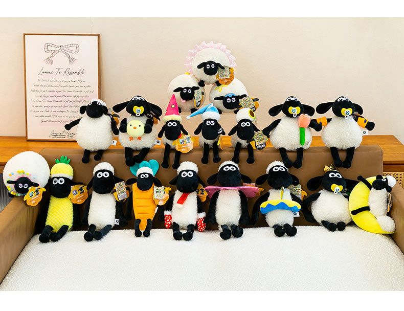 Cute Shaun the Sheep Plush Toy - Soft Stuffed Sheep Doll in Ballet Dress - Adorable Animal Plushie for Birthday Gift - Shirley Ballet 25cm