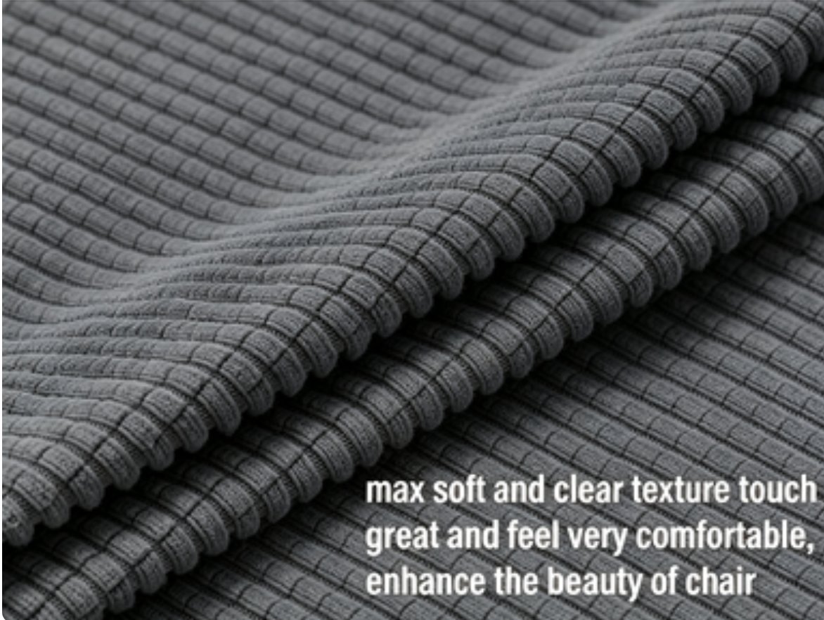 Stretch Full Cover Chair Cover 6-Pack - Waterproof Anti-Slip Elastic Seat Protector for Dining Room Hotel - Thick Warm Waffle Texture - Gray (6-Pack)