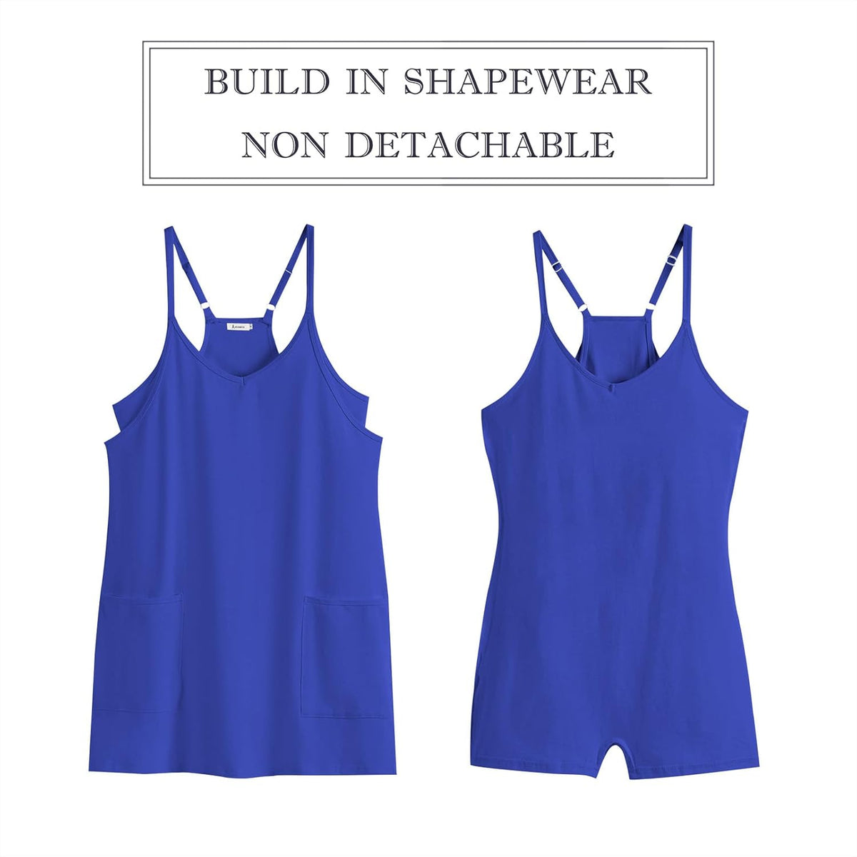 Women 2023 Summer Sleeveless Mini Dress Casual Short Sundress Workout Tennis Athletic Onesie with Pockets