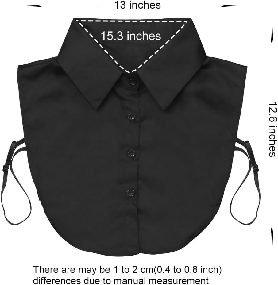 Fake Collar Detachable Dickey Collar Blouse Half Shirts Peter Pan Faux False Collar for Women & Girls Favors