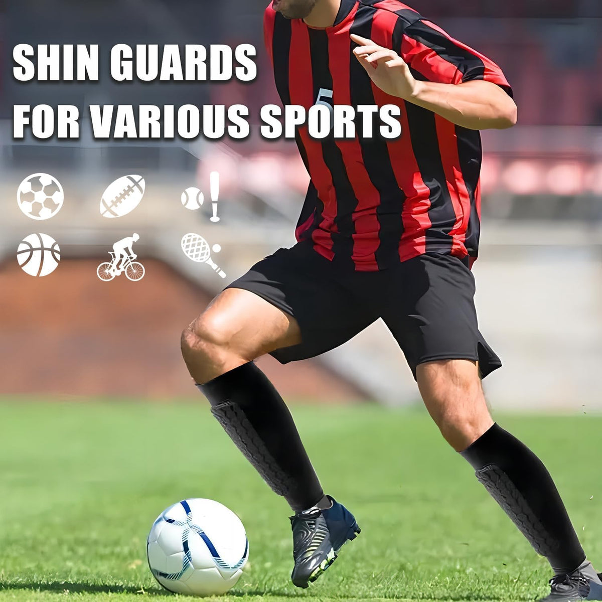 Shin Guards for Soccer, Lightweight Shin Pads for Kids Youth & Adult - Football Shin Defender Protective Gear, Comfortable Breathable Leg Guards