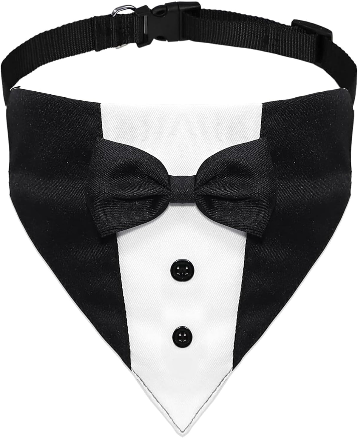 Dog Tuxedo, Formal Dog Wedding Marriage Bandana Bow Tie Collar Adjustable Cat Costume Pet Party Tux for Small, Medium and Large Dogs Engagement Birthday