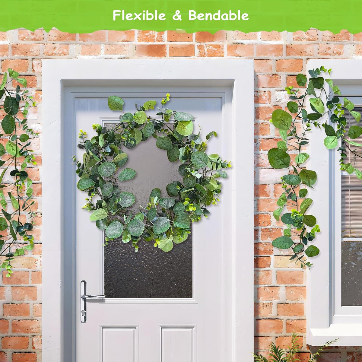 4 Pack Artificial Eucalyptus Garlands for Decoration, Artificial Greenery Garland Fake Vines for Bedroom and Wedding Decor, Artificial Plants with Ivy Vines for Mantle Table Runner Home Decor