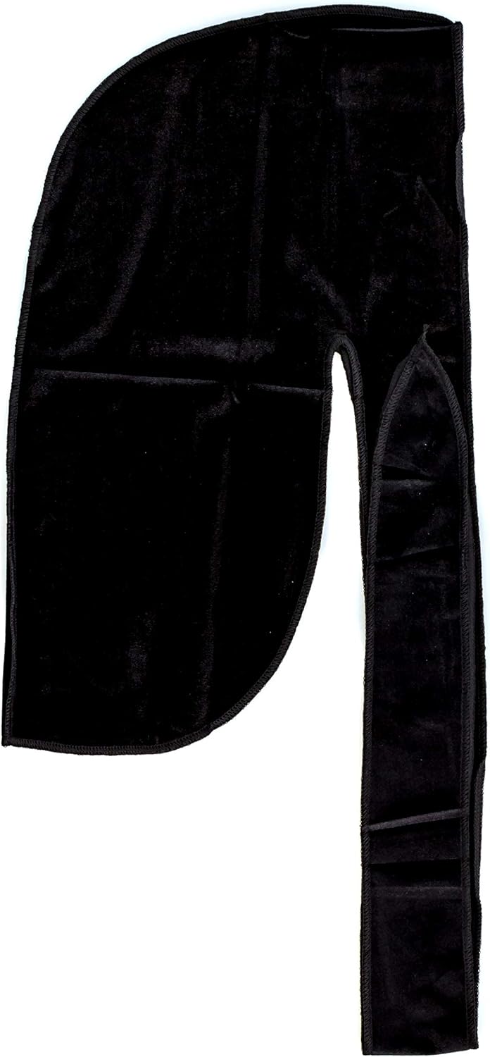 Velvet Du-Rag-Premium Quality-Wave Cap Long Straps