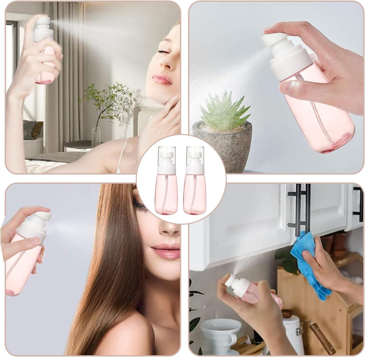Spray Bottles Small Mini Travel Spray Bottle Continuous Mister Small Spray Bottle Fine Mist Empty Fine Mist Sprayer for Cleaning Salons Cosmetic Misting Skin Care