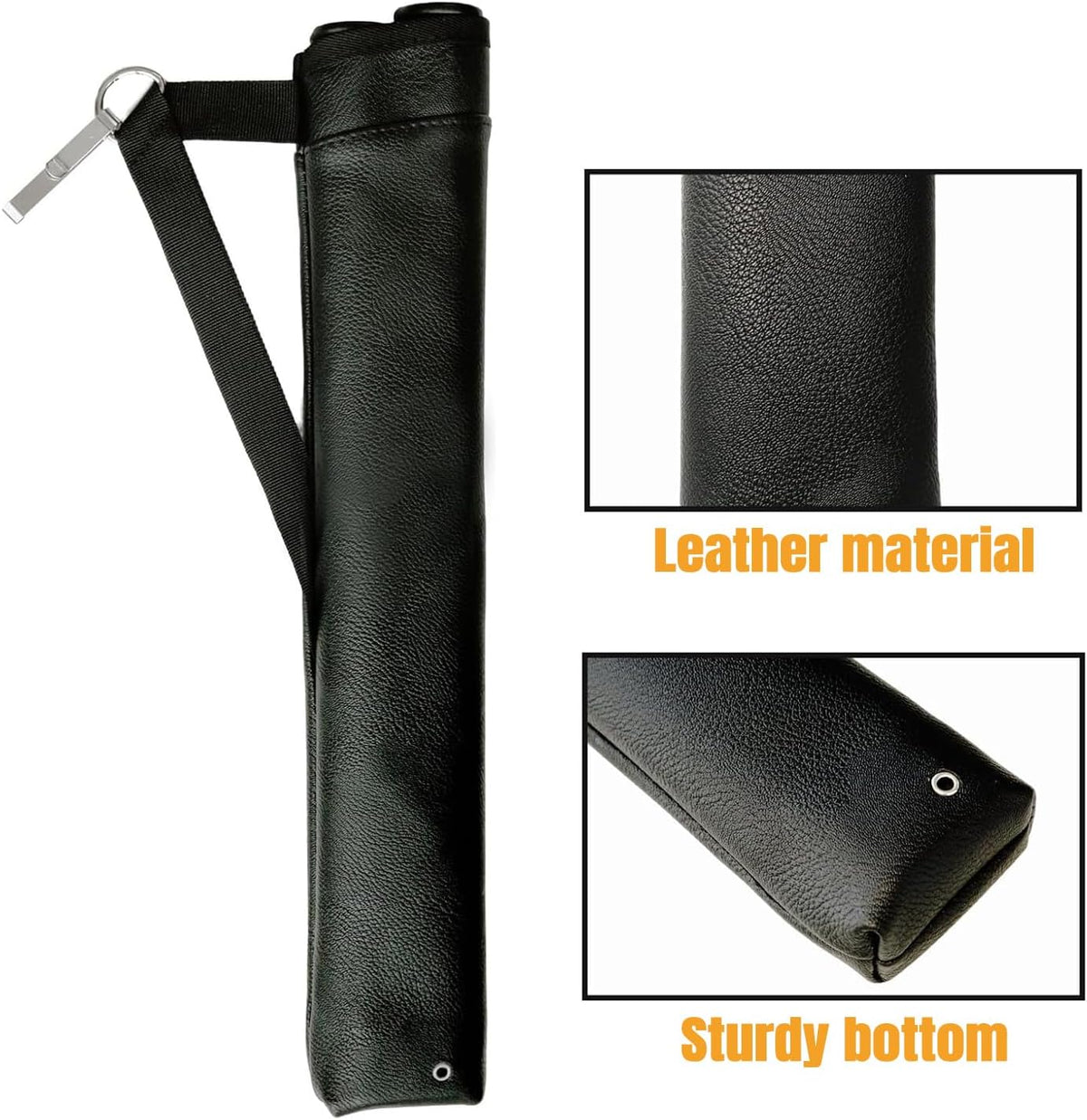 Archery Arrow Quiver Hip Tube with 2-Tubes and Belt Clip Lightweight for Youth Carbon Wooden Crossbow Arrows Holder -