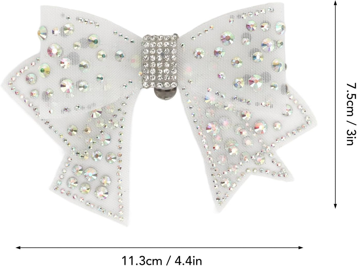 2 Pieces Bow Shoe Clips, Decorative Clips Rhinestone Buckle Shoes Decorations for Woman and Girl