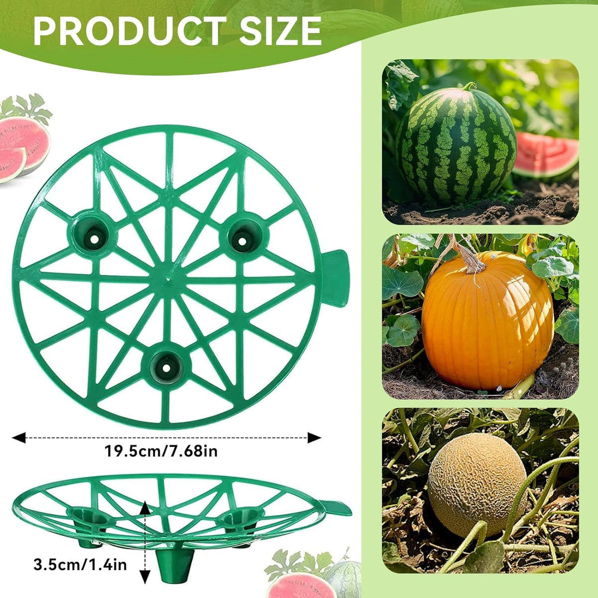 10PCS Strawberry Plant Support, Watermelon Support Stand Melon Holder Tray Protection Rack Cradle Pumpkin for Squash Cantaloupe