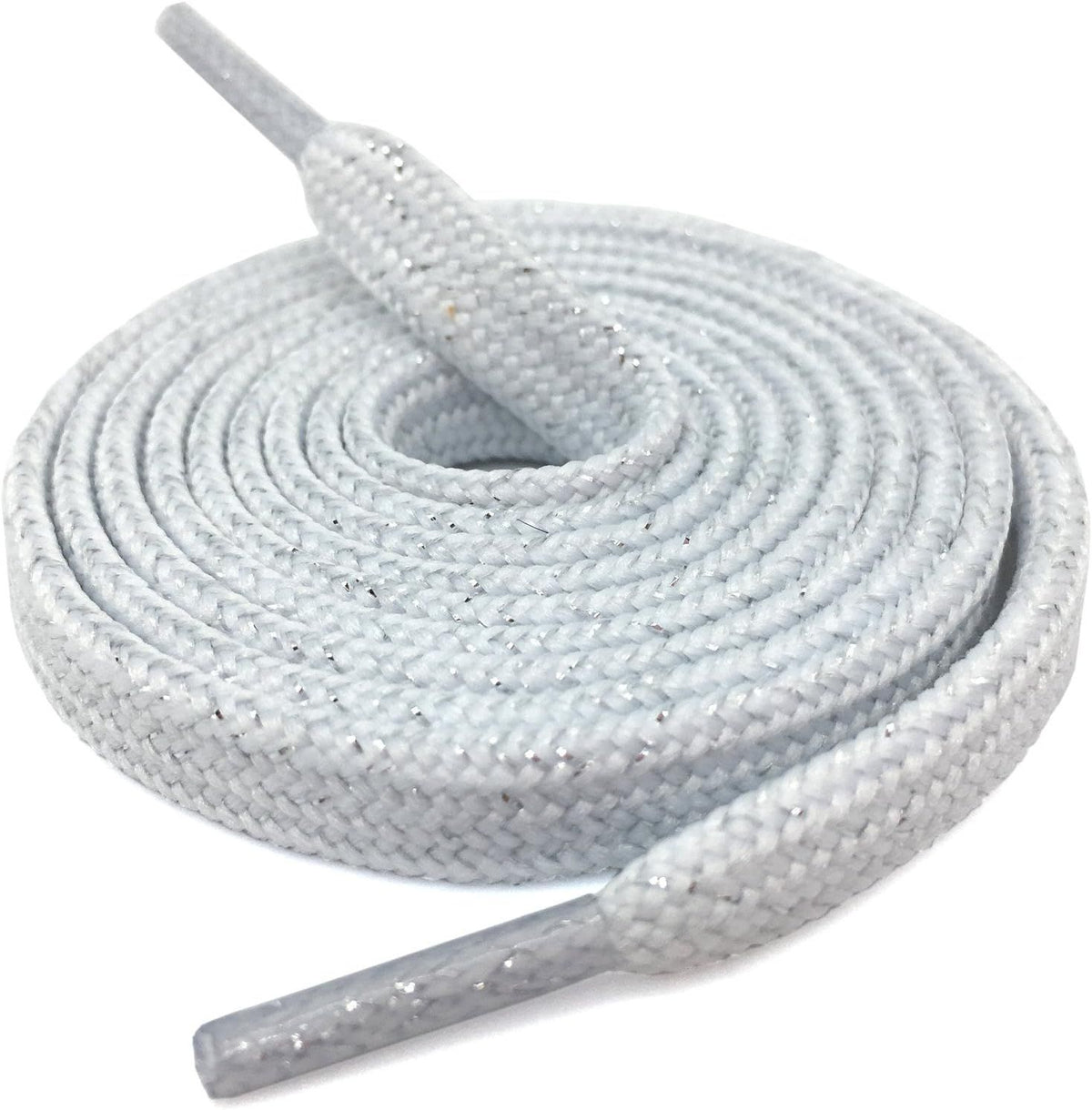 Thick lat Shoelaces Gold Silver Silk Tightly Woven Shoe Laces 2 Pair