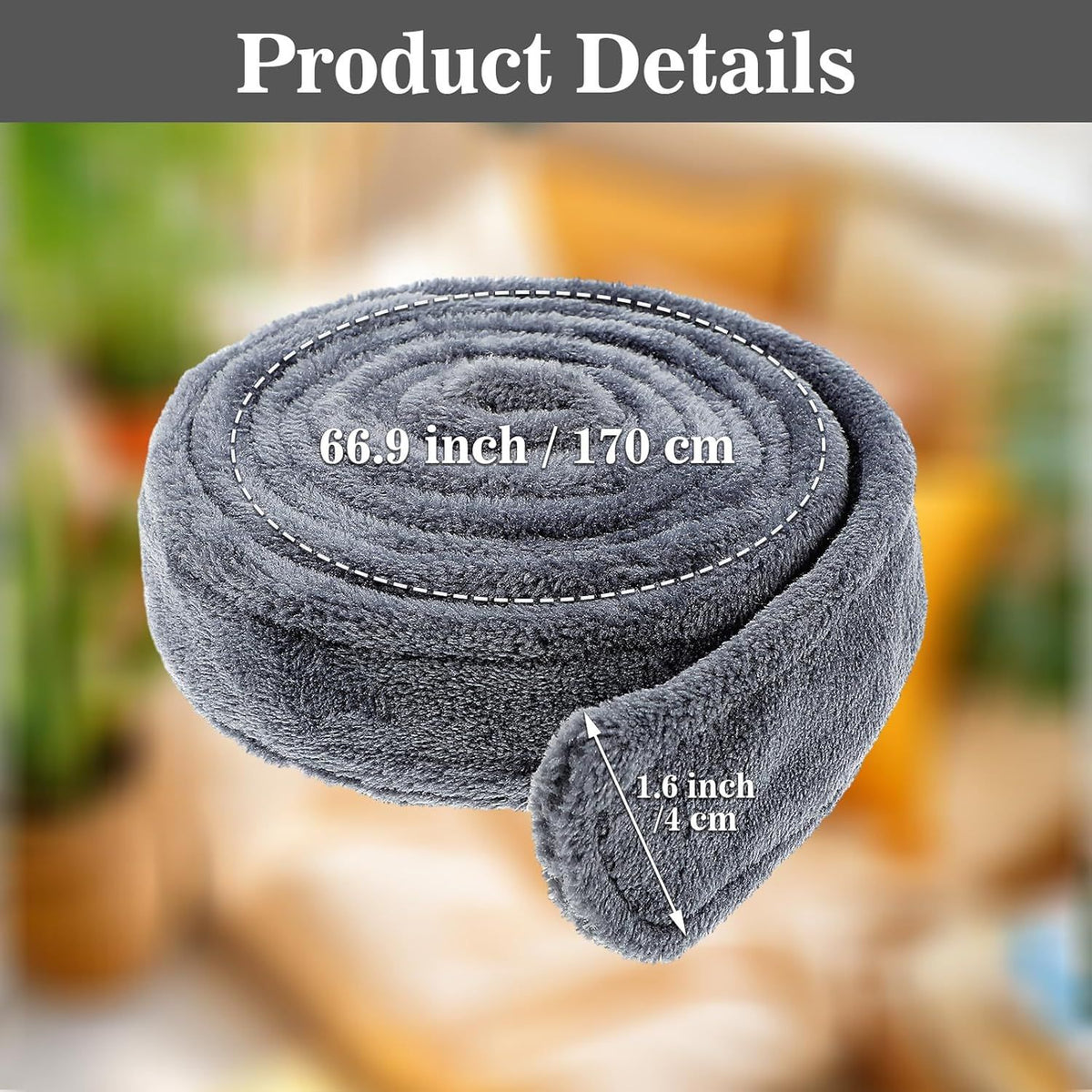 67 Inch Robe Tie Replacement, Reusable & Easy to Clean Robe Belt Replacement for Travel Hotel Home Women Men (Dark Gray)