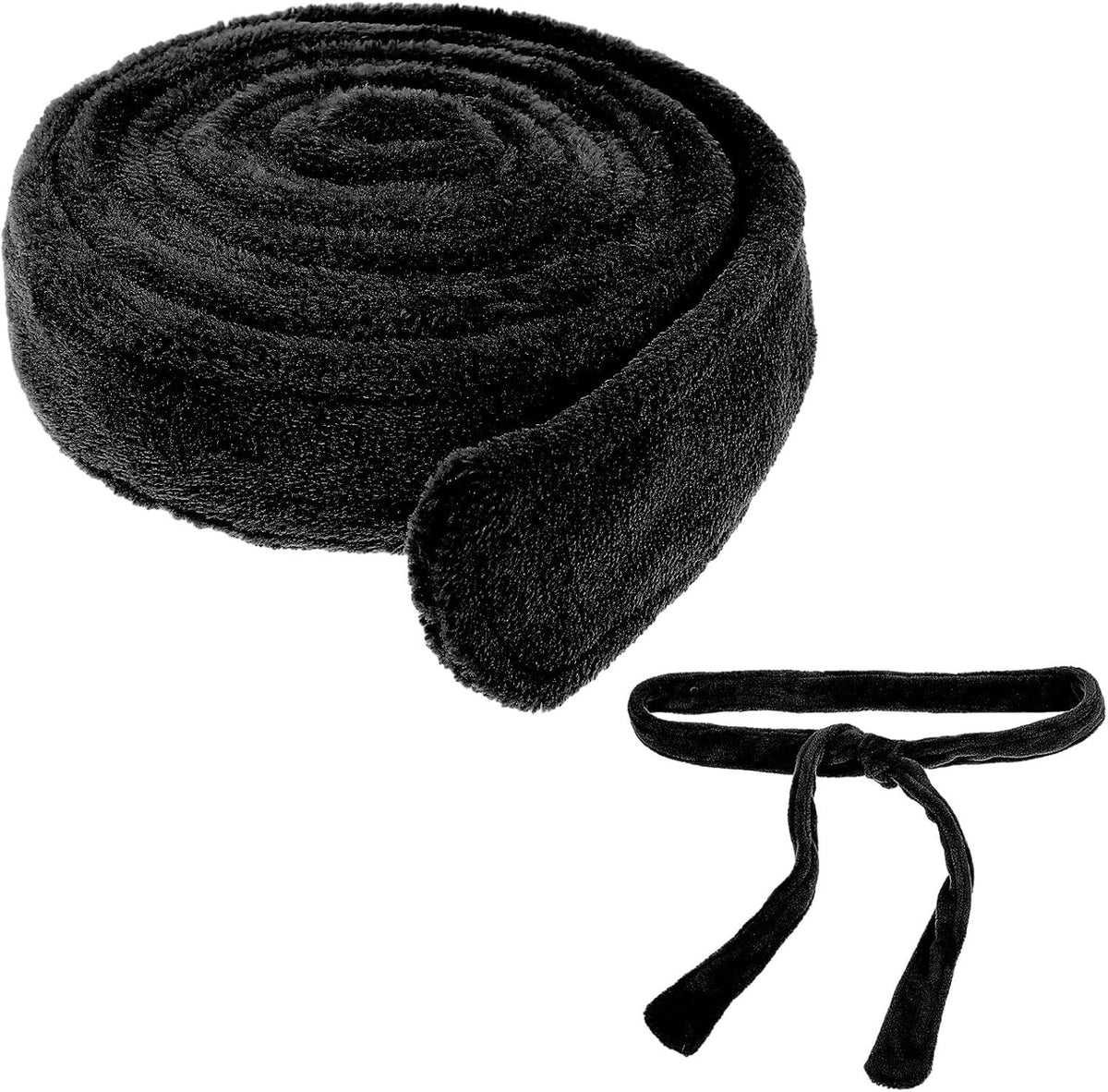 Robe Belt, Reusable Robe Tie, Soft Adjustable Design & Machine Washable for Bathrobe, Hotel & Home Use, (Black, 66.9")