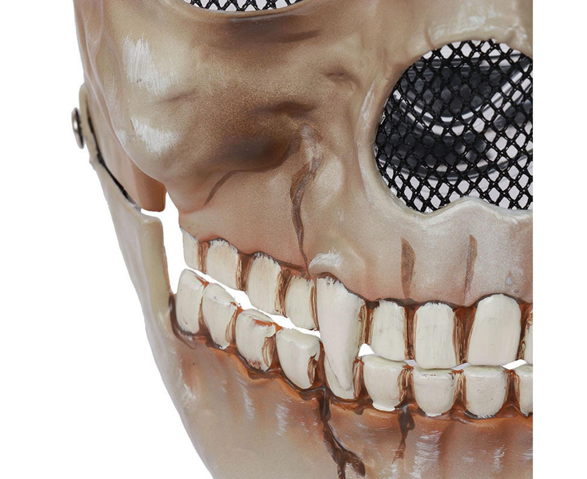Adjustable Halloween Ghost Masque with Scary Looking Artificial Skeleton Face for Theme Parties Masquerade Balls