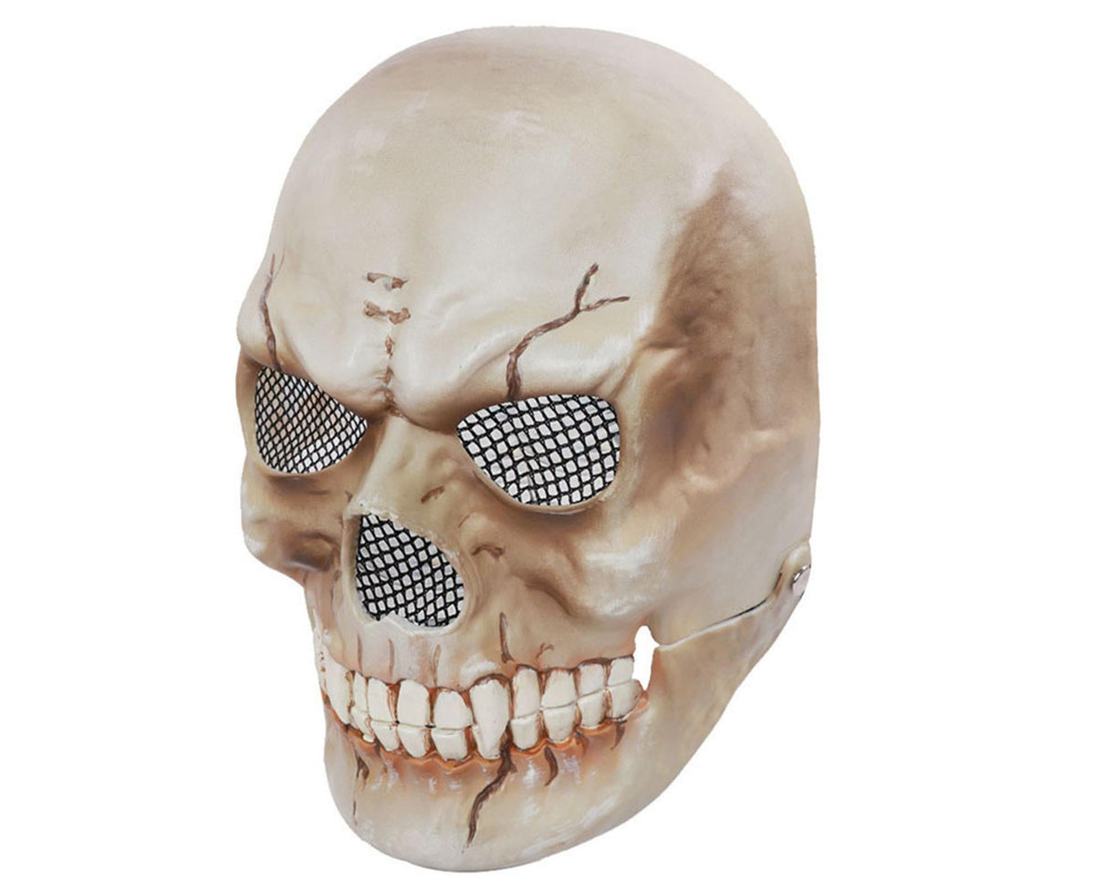 Adjustable Halloween Ghost Masque with Scary Looking Artificial Skeleton Face for Theme Parties Masquerade Balls