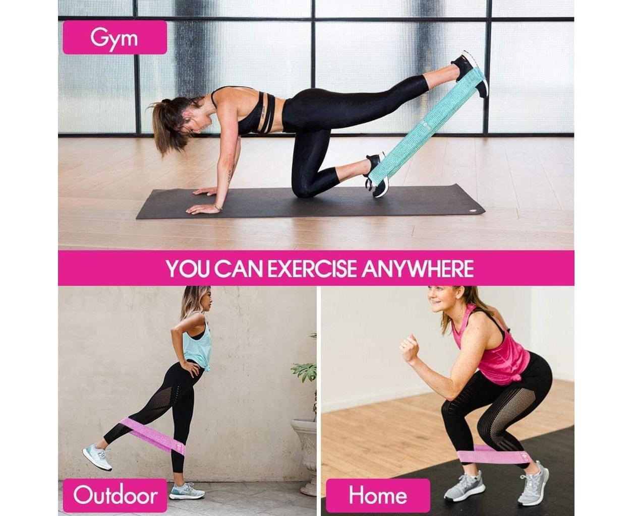 Fitness band [set of 3] Fitness bands / resistance bands set Loop band for 3 resistance levels for buttocks and legs, resistance hip bands