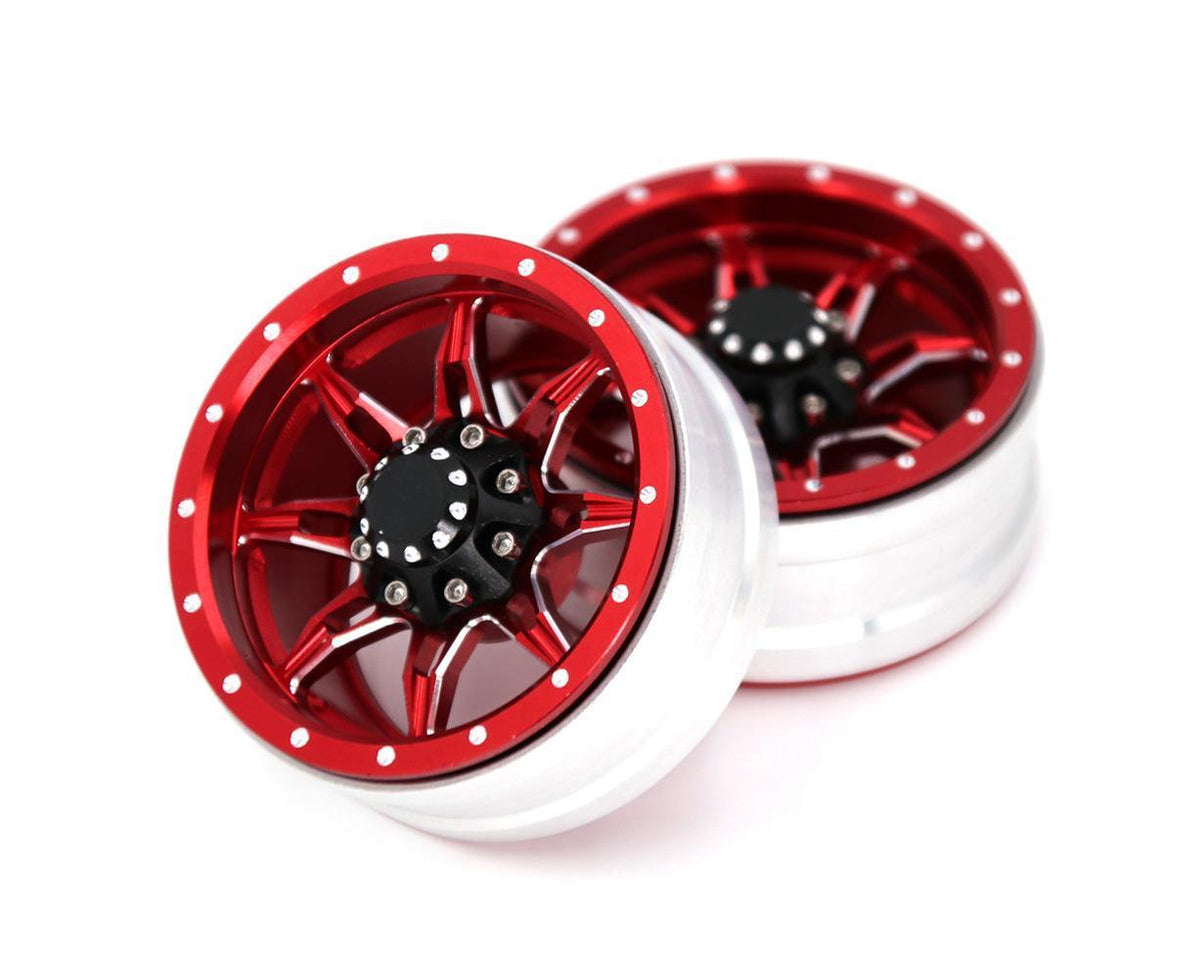 4Pcs/Set 1.9 Inch Wheel Rim Metal Parts for 1/10 Remote Crawl Car Red