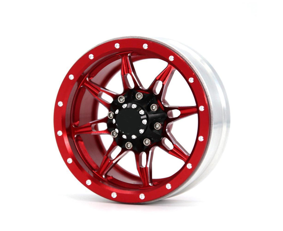 4Pcs/Set 1.9 Inch Wheel Rim Metal Parts for 1/10 Remote Crawl Car Red