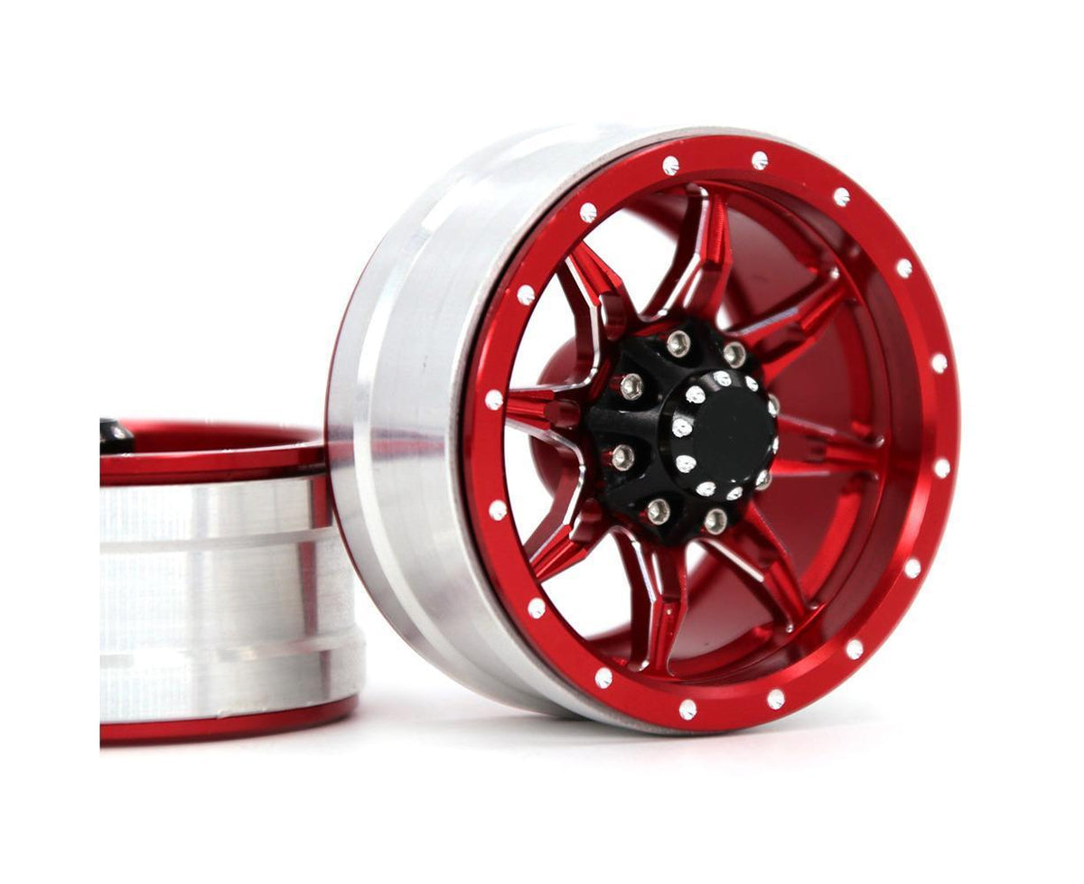 4Pcs/Set 1.9 Inch Wheel Rim Metal Parts for 1/10 Remote Crawl Car Red