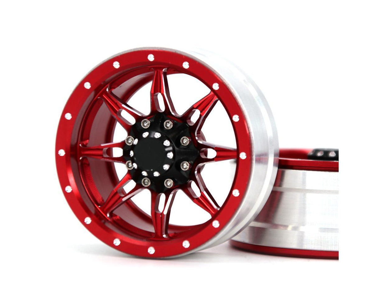 4Pcs/Set 1.9 Inch Wheel Rim Metal Parts for 1/10 Remote Crawl Car Red