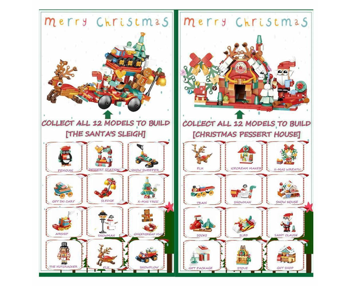 2024 Advent Calendar Christmas Building Block 24 Days Countdown Surprise Box