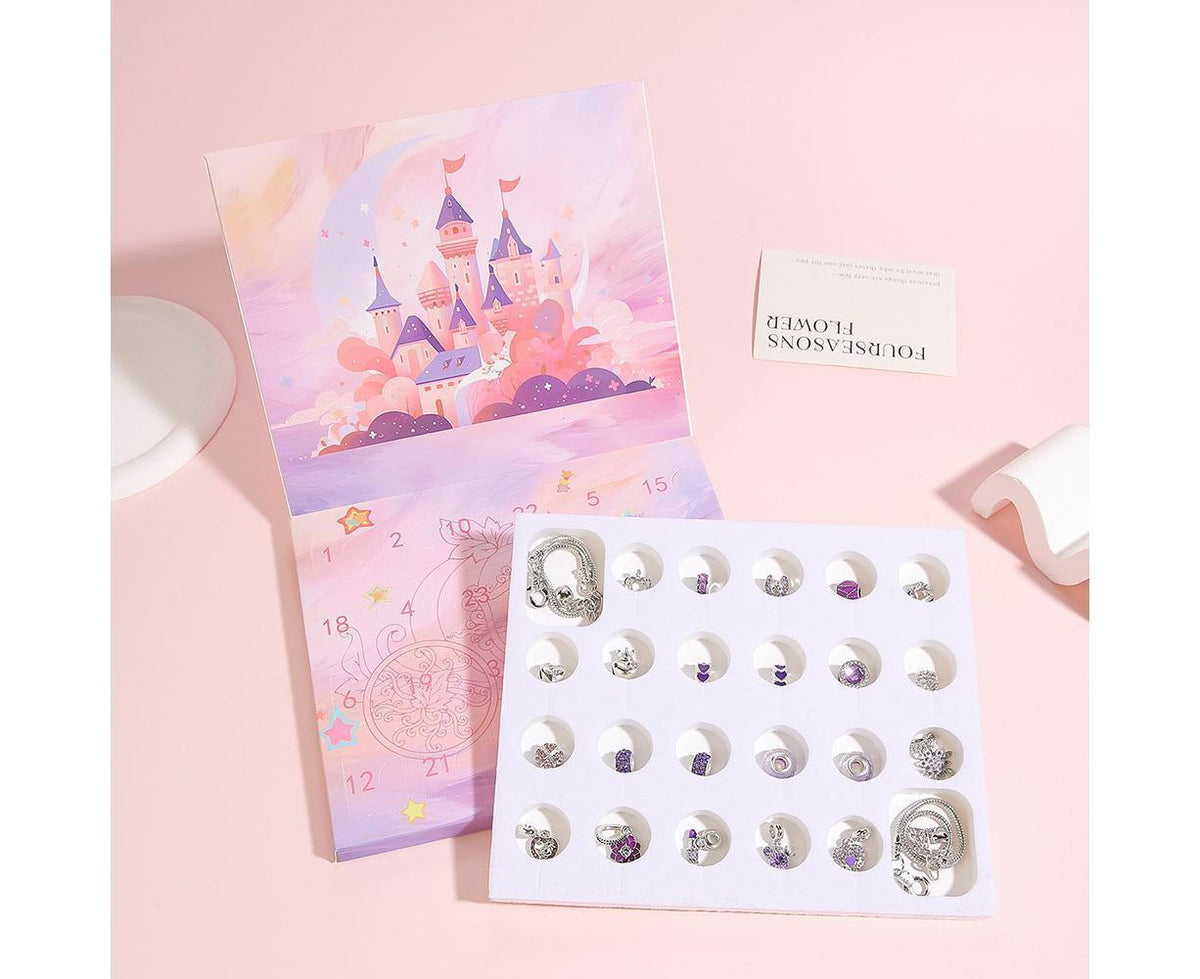 24 DAYS Christmas Advent Countdown Calendar Charm Bracelet Making Kit