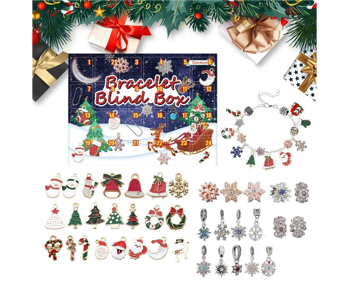Christmas DIY Bracelet Jewelry Making Kit 24 Days Advent Calendar