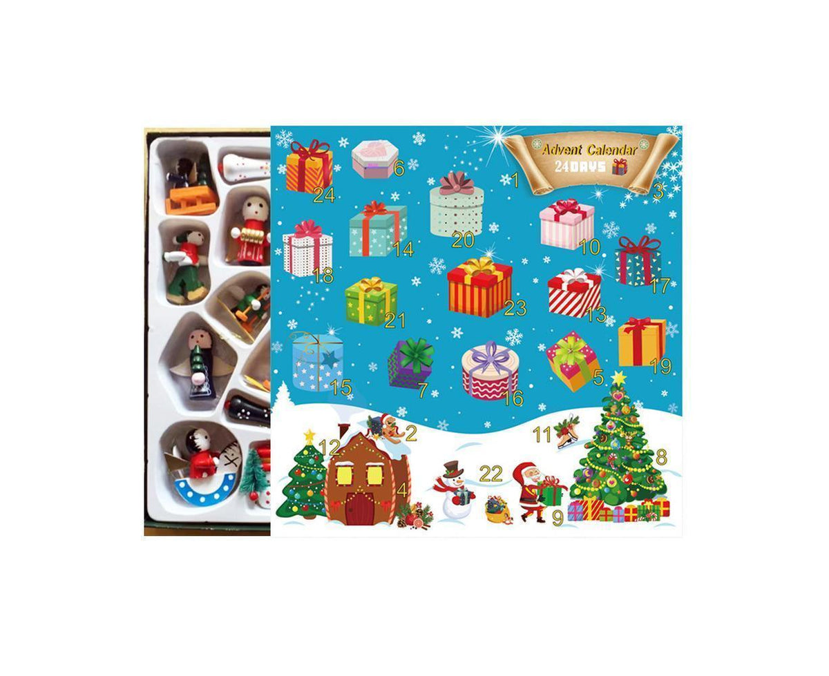 Christmas Tree Advent Calendar 24 Days Countdown to Christmas Tabletop Wooden Advent Calendar Tree