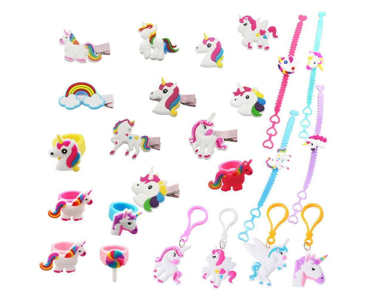Christmas Countdown Calendar 24Pcs Hair Accessories Cartoon Hair Clips Bracelets Christmas Advent Calendar Party Favors Classroom Prizes