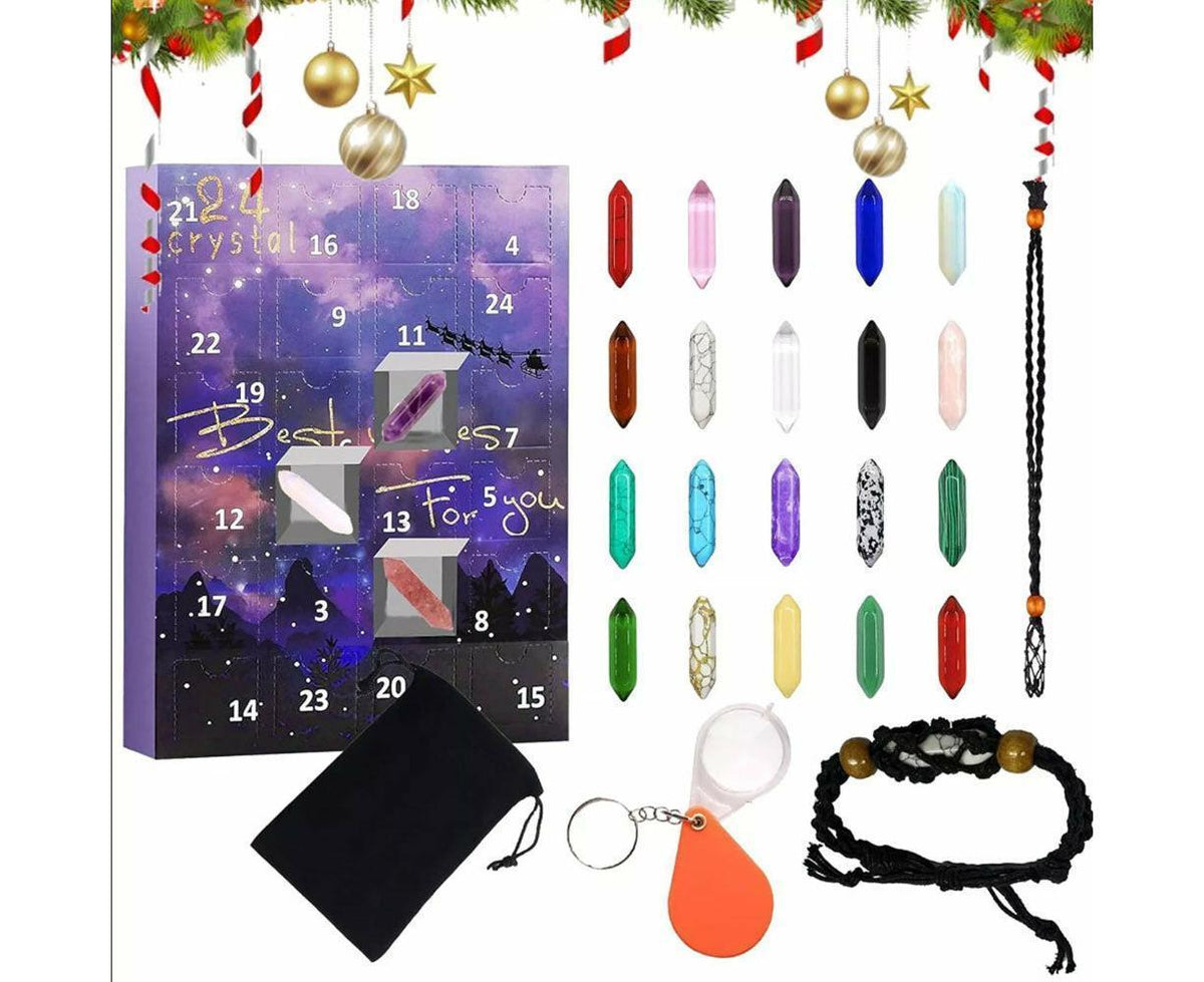 24-Day Christmas Advent Calendars Rhinestone Bracelet Countdown Calendar Jewellery Making Blind Box