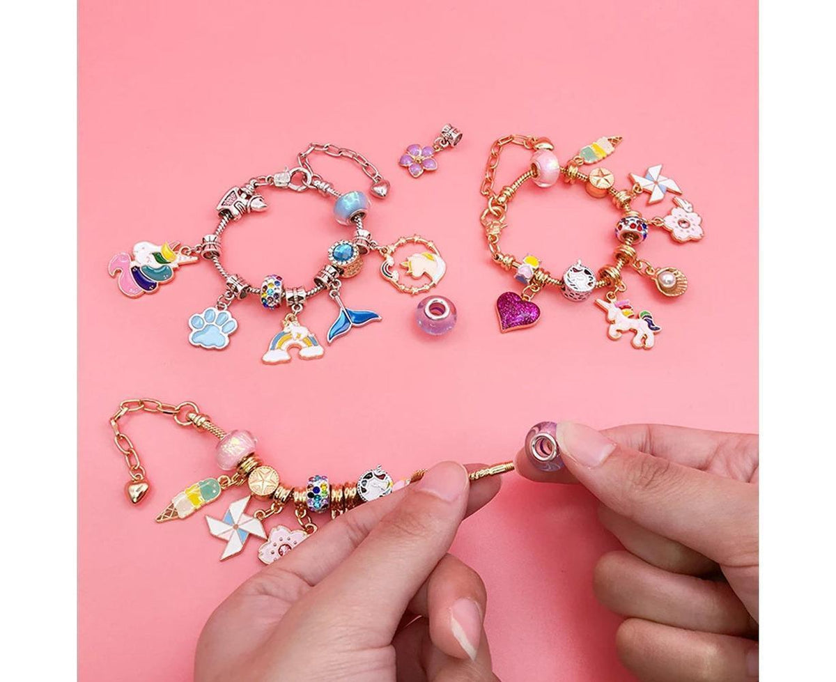 24pcs DIY Christmas Bracelet Advent Calendar Unicorn Christmas Charm Bracelet Set