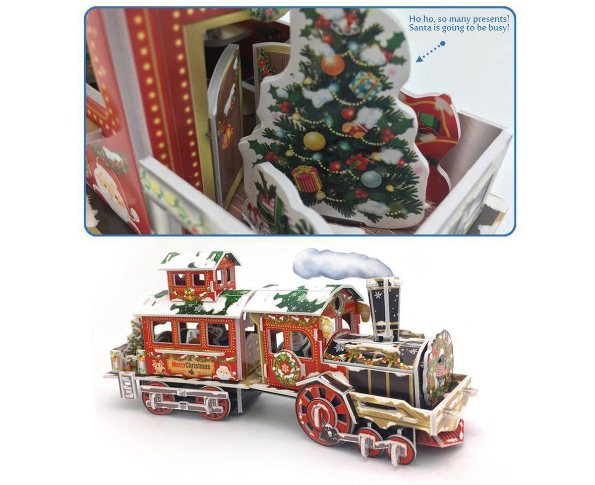 3D Christmas Train Jigsaw Puzzles Jigsaw Express for Christmas Birthday and Valentine Gift