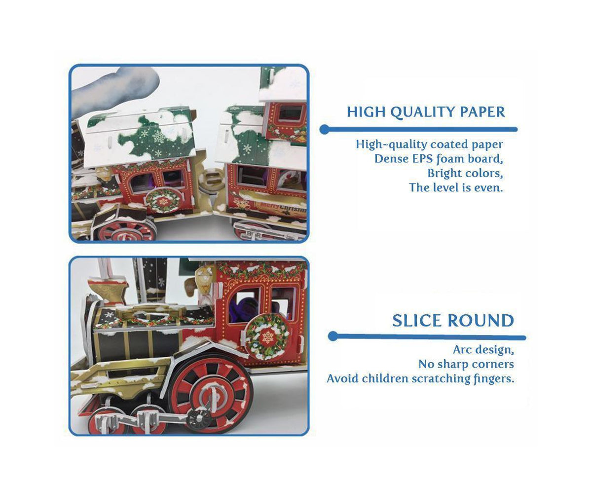 3D Christmas Train Jigsaw Puzzles Jigsaw Express for Christmas Birthday and Valentine Gift