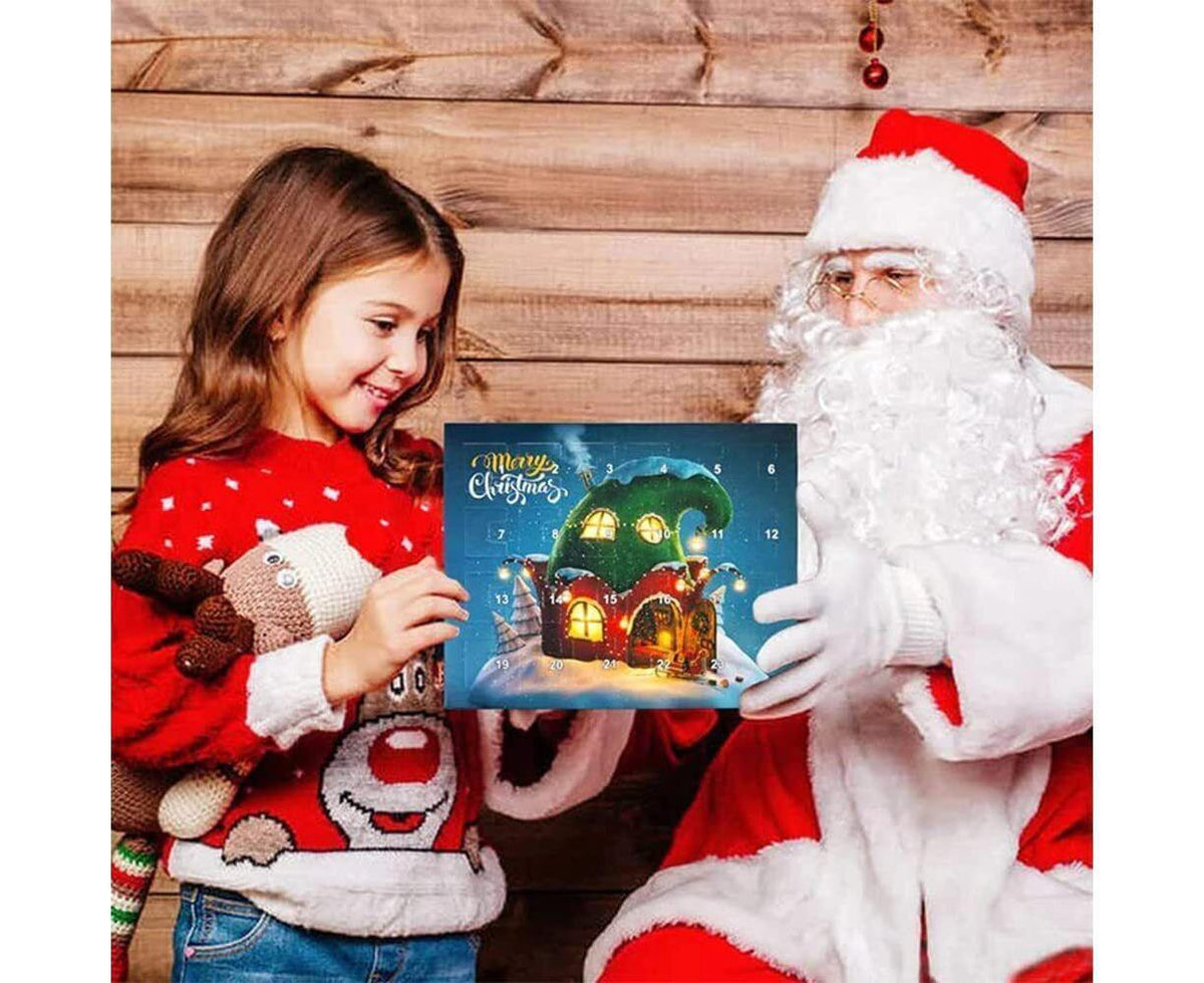 24Pcs Xmas Advent Calendar Christmas Countdown Calendar DIY Charm Bracelet Making Kit Gift