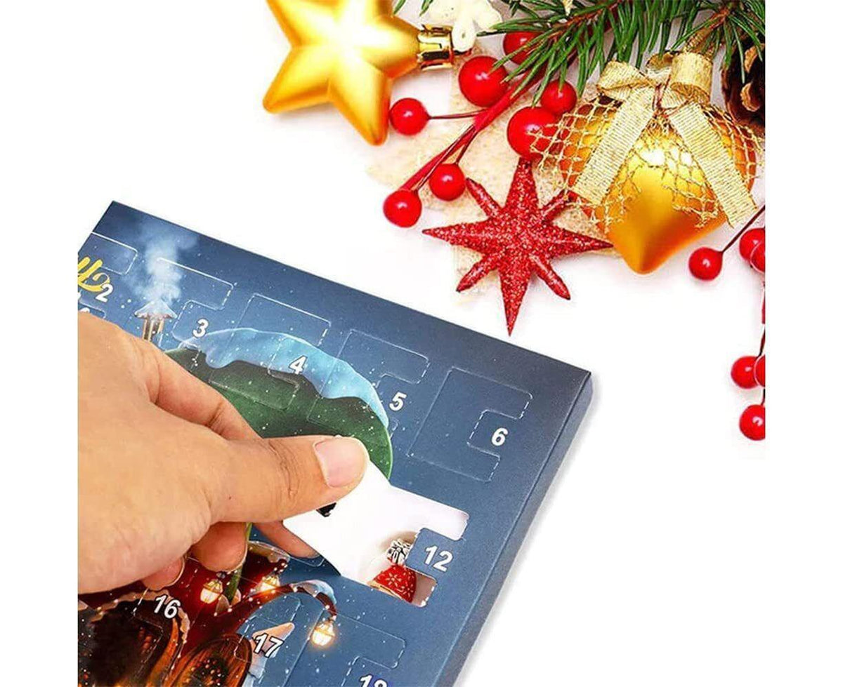 24Pcs Xmas Advent Calendar Christmas Countdown Calendar DIY Charm Bracelet Making Kit Gift