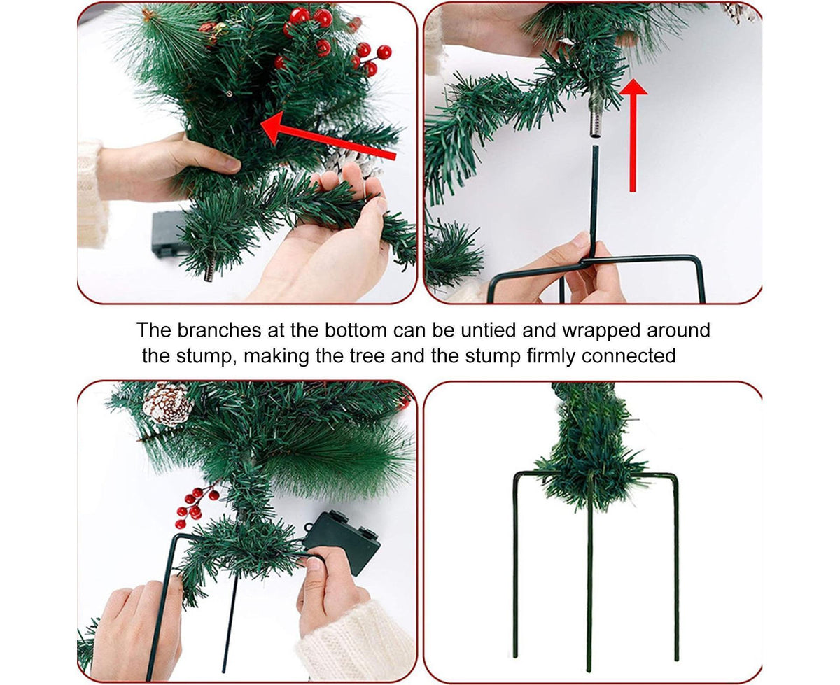 Solar Christmas Tree Garden Stake Lights Outdoor Christmas Tree Lighted Yard Decorations
