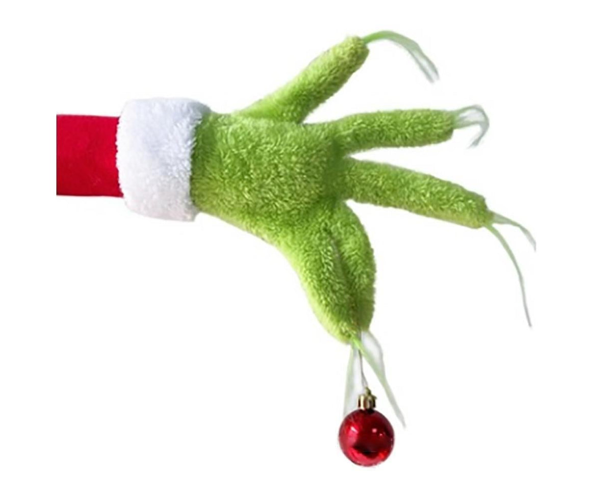 Grinch Christmas Home Decoration Furry Green Arm Head Xmas Tree Ornament - Arm