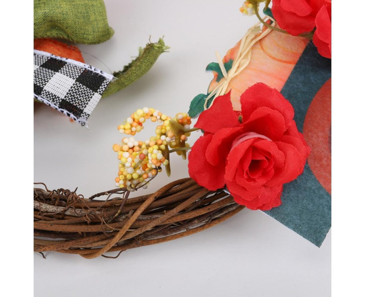 Red Truck Christmas Wreath Fall Eucalyptus Christmas Door Wreath Truck Autumn Wreath Decorations Window Front Door Decoration Wall Hanging Sign