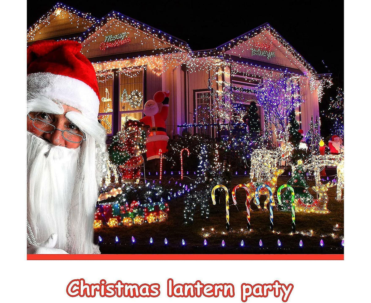 Christmas Solar Candy Cane Lights Candy Cane Pathway Markers Lights Set Of Xmas Led Yard Lawn Indoor Outdoor Decoration Lights For House Path Walkway